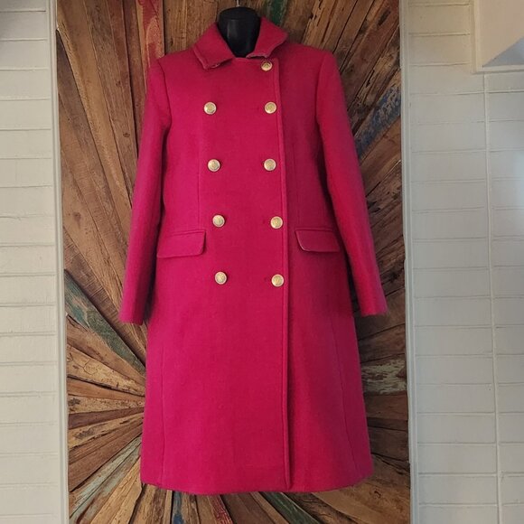 NWT J. Crew Italian Stadium Cloth Nello Gori Wool double breasted coat Sz 8 - Picture 16 of 16